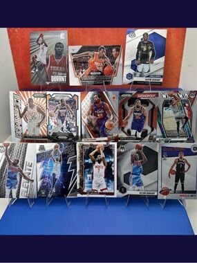 Kevin Durant 13 card lot (U. Texas, Warriors, Suns, Nets, Rockets)
